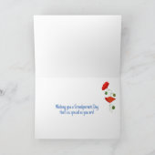 赤いケシの群れを越えて祖父母の日 カード (内部)