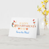 赤いケシの群れを越えて祖父母の日 カード (黄色い花)