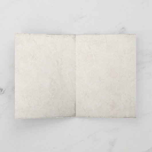 赤いケシの花およびネコヤナギ カード (内部)