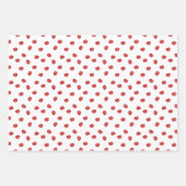 赤いケシの花と調整 ラッピングペーパーシート (正面3)