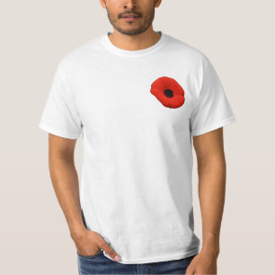 赤いケシの花のカナダの記憶日のTシャツ Tシャツ