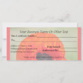 赤いケシの花のギフト券 (裏面)