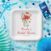 赤いケシの花のメイソンジャー ブライダルシャワー ペーパープレート (パーティー)