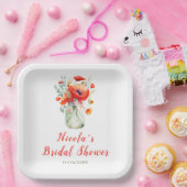 赤いケシの花のメイソンジャー ブライダルシャワー ペーパープレート (パーティー)