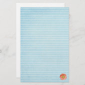 赤いケシの花の手紙書の裏地 便箋 (正面/裏面)