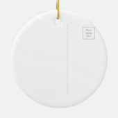 赤いケシの花の水彩フローラ自然アート セラミックオーナメント (裏面)