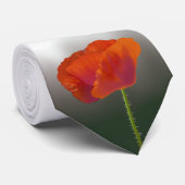 赤いケシの花の首のタイ ネクタイ (ロール)