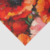 赤いケシの花を咲かせた印象派の豚 薄葉紙 (詳細)