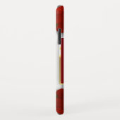 赤いケシの花フローラ枠の白いパターン Case-Mate iPhoneケース (裏面/右)