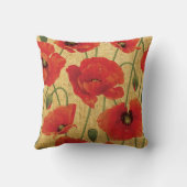 赤いケシの花 クッション (裏面)
