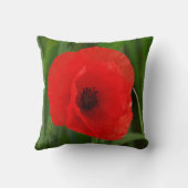赤いケシの花 クッション (裏面)