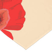 赤いケシの花 ショートテーブルランナー (コーナー)