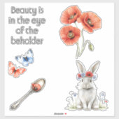 赤いケシの花 シール (シート)