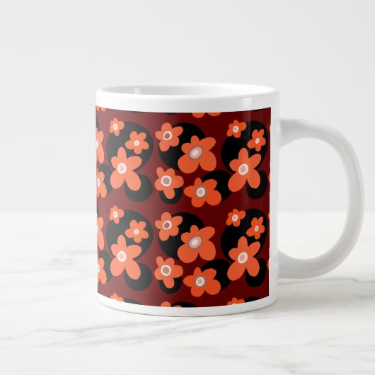 赤いケシの花 ジャンボコーヒーマグカップ (右)