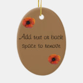赤いケシの花 セラミックオーナメント (裏面)