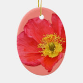 赤いケシの花 セラミックオーナメント (裏面)