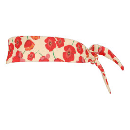 赤いケシの花 タイヘッドバンド