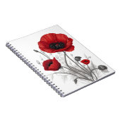 赤いケシの花 ノートブック (右側)