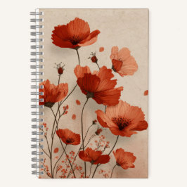 赤いケシの花 ノートブック