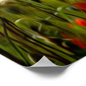 赤いケシの花 ポスター (角)