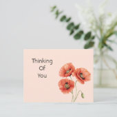 赤いケシの花 ポストカード (スタンド正面)