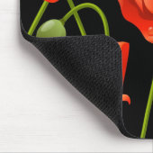 赤いケシの花 マウスパッド (コーナー)