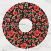 赤いケシの花 ワイングラスタグ (裏面)