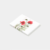 赤いケシの花 水彩 ルーシック チック ポストイット (アングル)