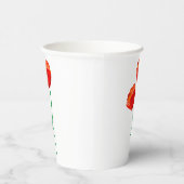 赤いケシの花 紙コップ (右)