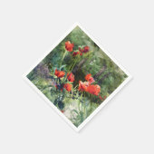 赤いケシの花(Mildred Anne Butler) スタンダードカクテルナプキン (角)