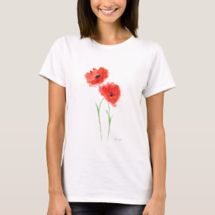 赤いケシの花 Tシャツ