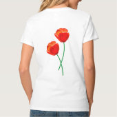 赤いケシの花 Tシャツ (裏面)
