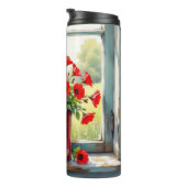 赤いケシの赤いコーヒースズ タンブラー (回転右)