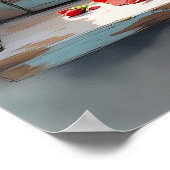 赤いケシの赤いコーヒースズ ポスター (角)