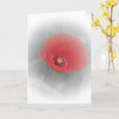 赤いケシカード カード (黄色い花)