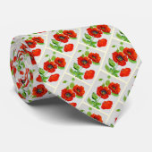 赤いケシファッション ネクタイ (ロール)