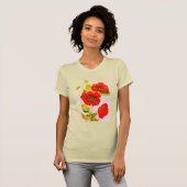 赤いケシファッション Tシャツ (正面フル)