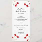 赤いケシフローラ水色結婚の食べ物 メニュー (正面)