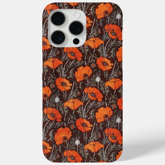 赤いケシ入り白黒ケシ畑フローラ Case-Mate iPhoneケース (裏面)