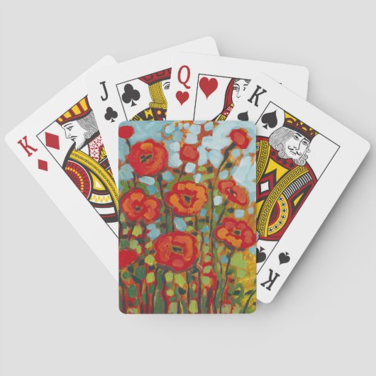 赤いケシ分野のトランプ トランプ (裏面)