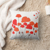 赤いケシ枕 クッション (ブランケット)