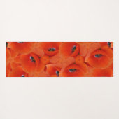 赤いケシ柄 ヨガマット (裏面(横))