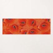 赤いケシ柄 ヨガマット (正面(横))