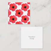 赤いケシ模様 ノートカード (正面/裏面)