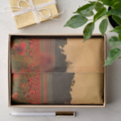 赤いケシ畑に夕日を入れる 薄葉紙 (ギフト)