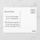 赤いケシ畑を深い悔やみや弔慰 ポストカード (裏面)