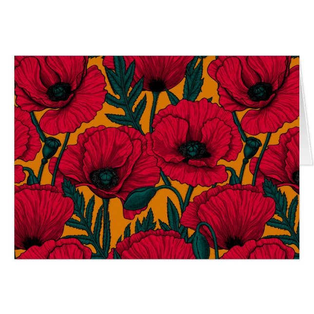 赤いケシ畑 (正面横)