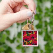 赤いケシ畑 キーホルダー (手)