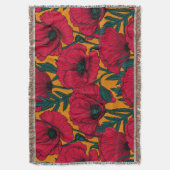 赤いケシ畑 スローブランケット (正面縦)