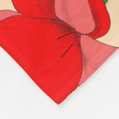 赤いケシ畑 フリースブランケット (角)